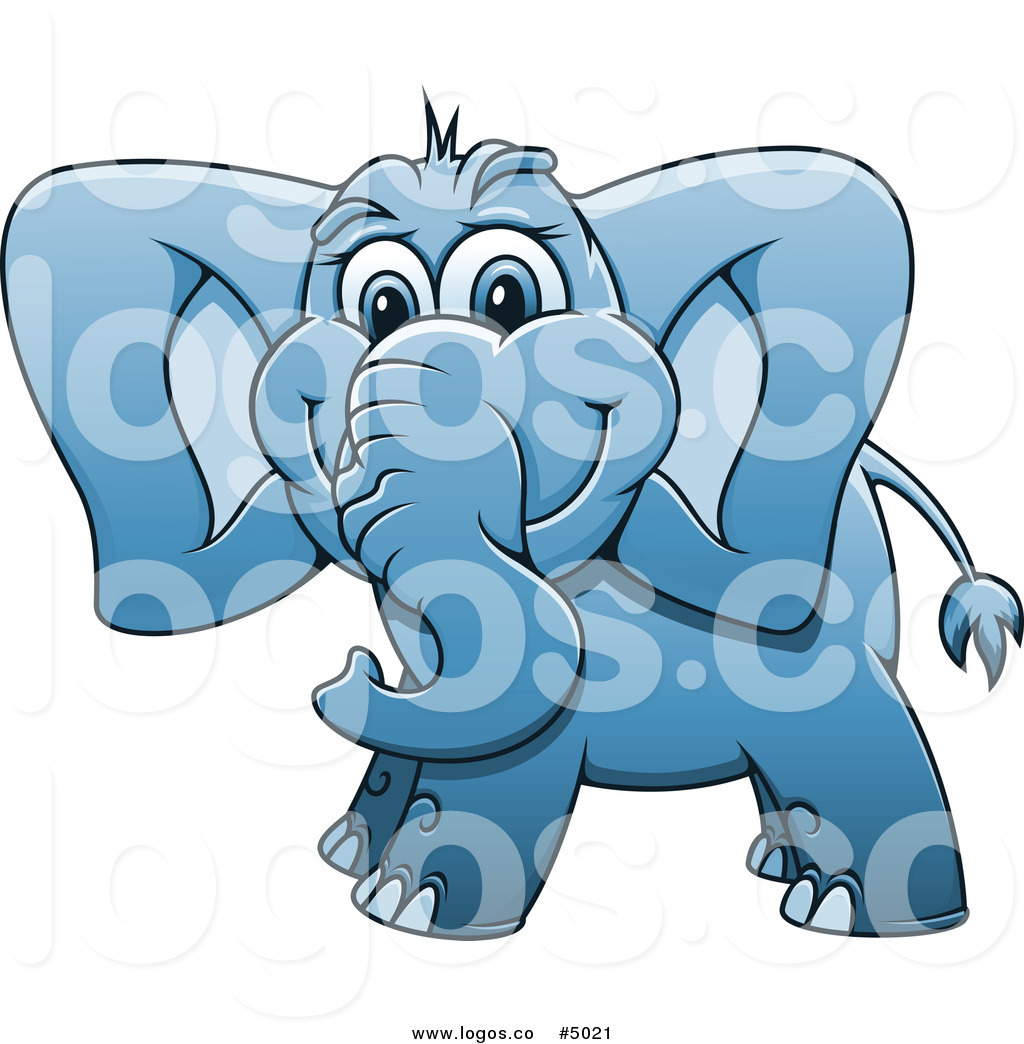 Blue Elephant Clip Art Royalty Free Vector Clipart