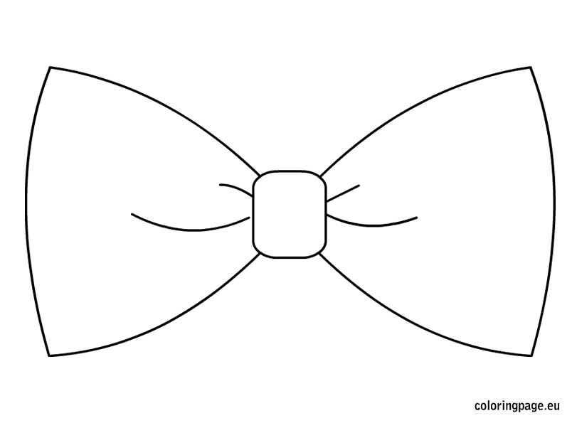 Bow Tie Template   Coloring Page