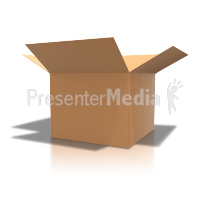 Brown Cardboard Box Open   Home And Lifestyle   Great Clipart For