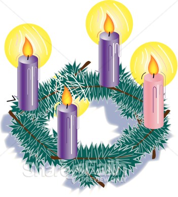 Christmas Candles Clipart   Advent Clipart