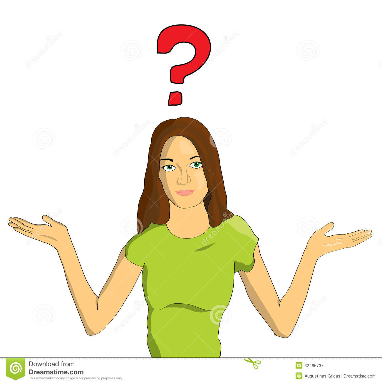 Confused Woman Royalty Free Stock Photography   Image  32465737