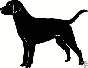 Details About Lab Labrador Dog Outline Silhouette Decal Sticker