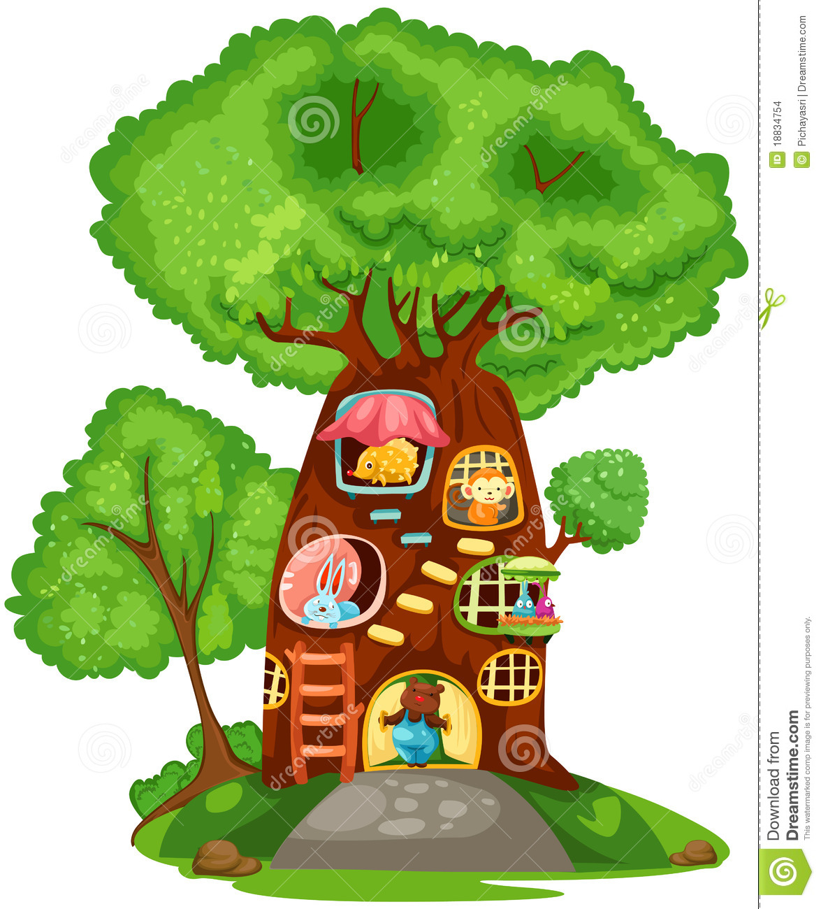 Displaying 20  Images For   Kids Treehouse Clipart