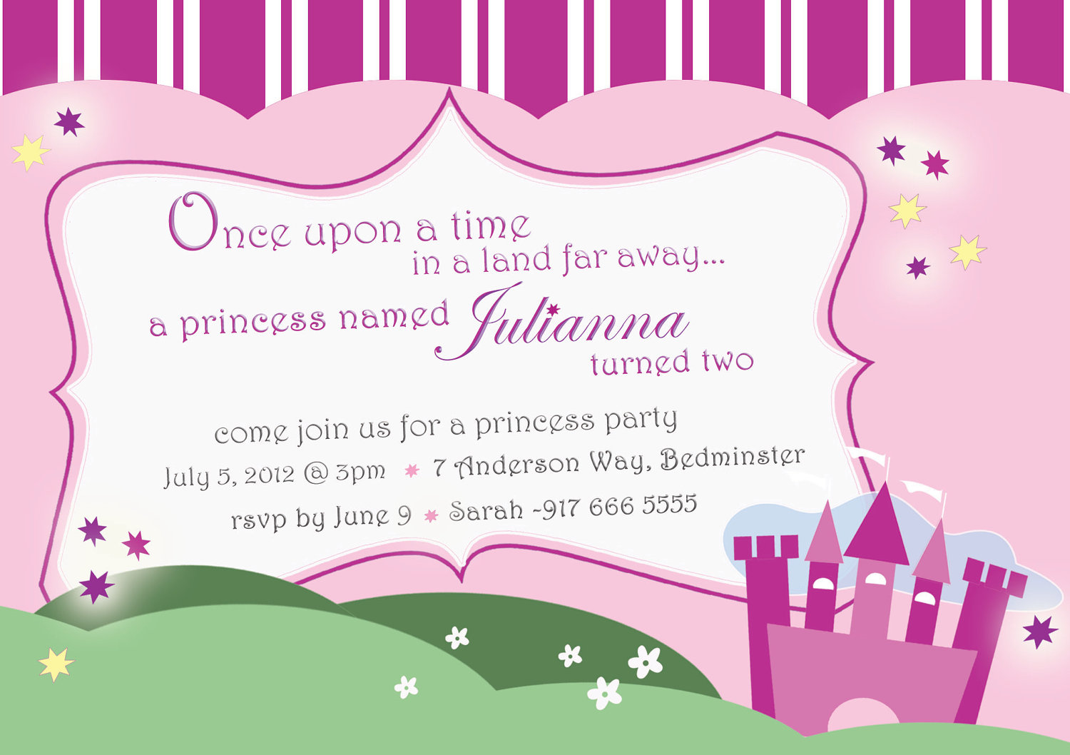 Princess Birthday Party Invitations Printable