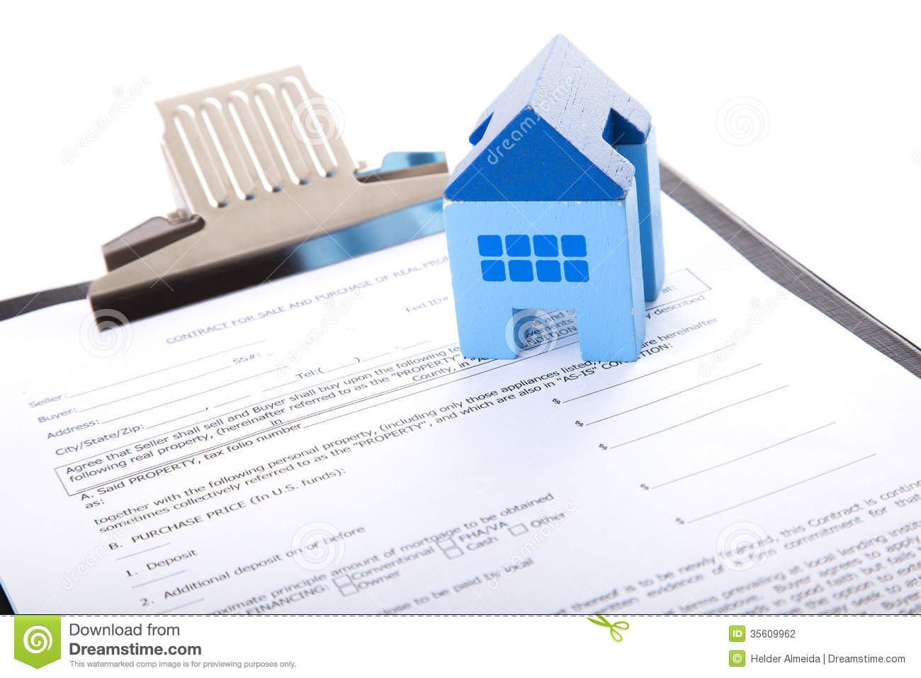 Real Estate Contract Stock Photography   Image  35609962