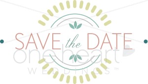 Save The Date Card Floral Garland Border Clipart Fun Floral Wedding