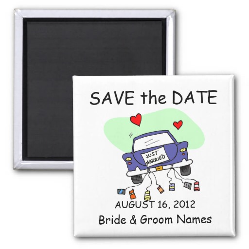 Save The Date Magnet Wedding Just Married Clipart   Zazzle