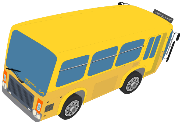 School Bus Driving Away Clipart
