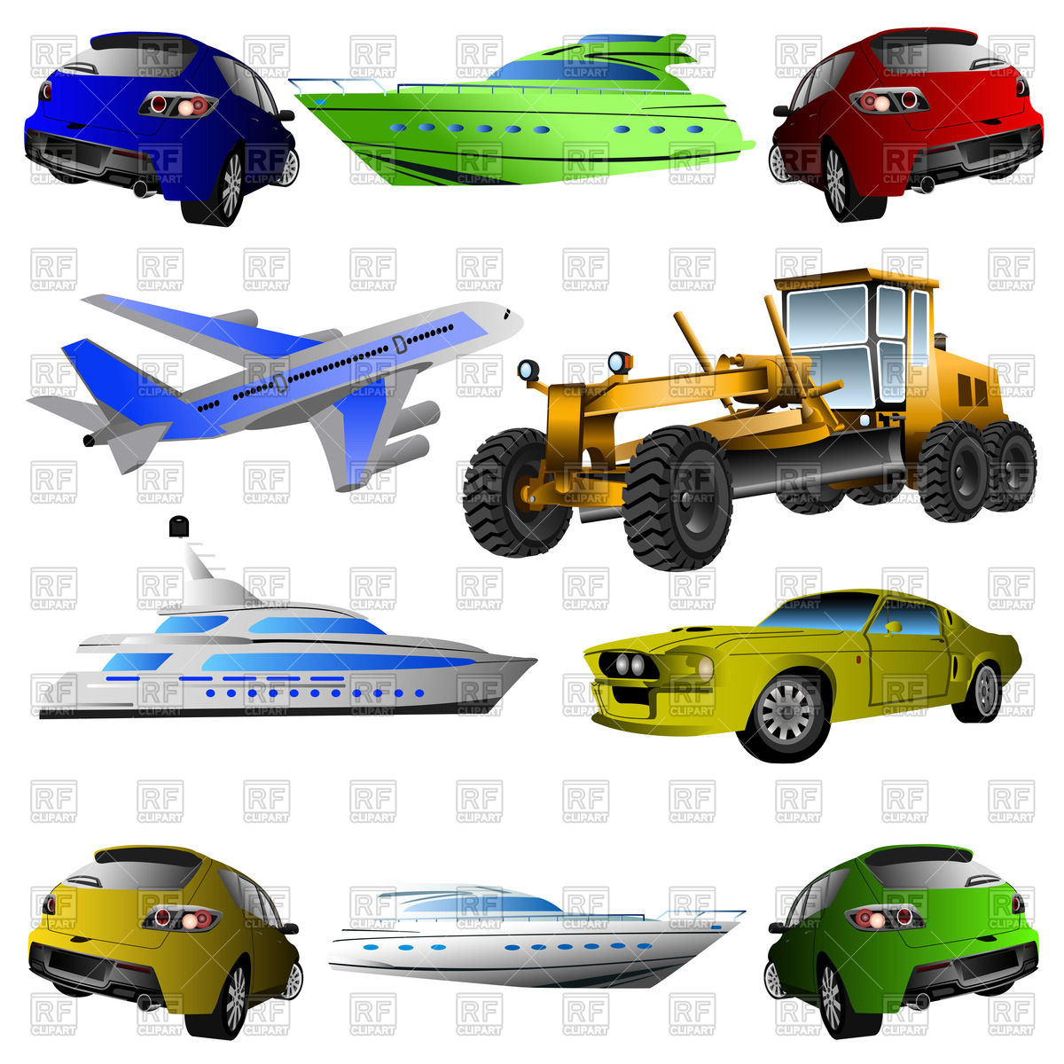 Sea Air And Ground Transportation   Boat Plane And Car 72013