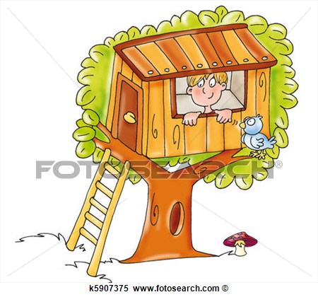 Stock Illustration   Treehouse  Fotosearch   Search Clipart Drawings