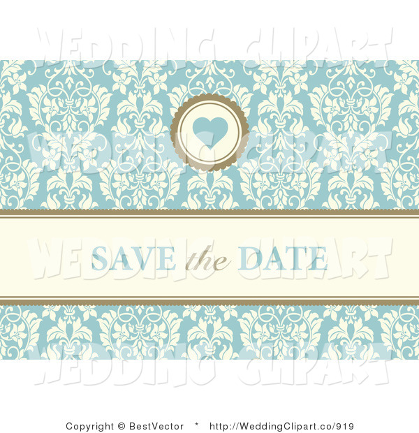 The Date Background With A Heart Wedding Clip Art Bestvector