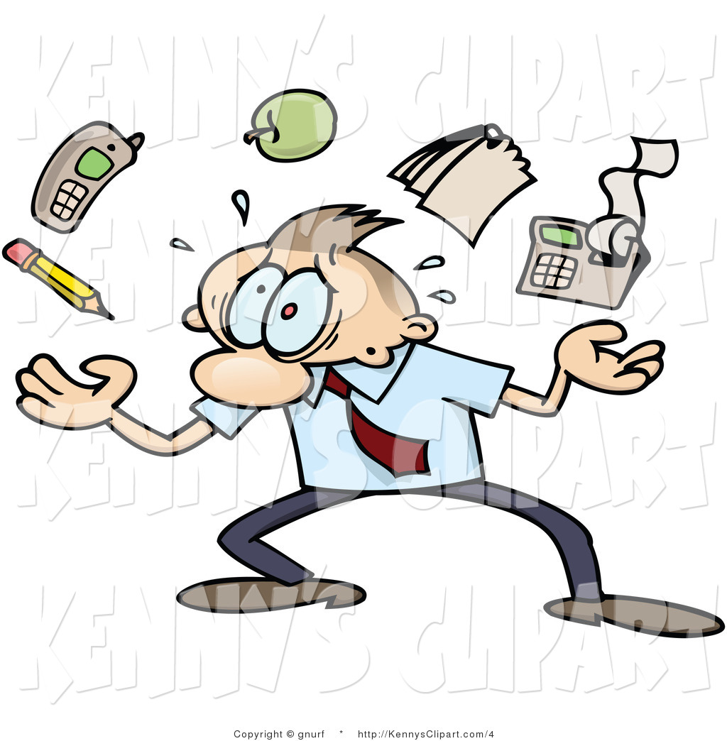Vector Clip Art Of A Busy Man Juggling Responsibilities By Gnurf    4