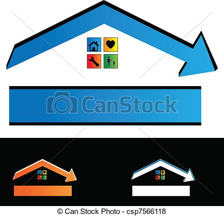 Vector Of Contract Building Contruction Logo   Real Estate Contract
