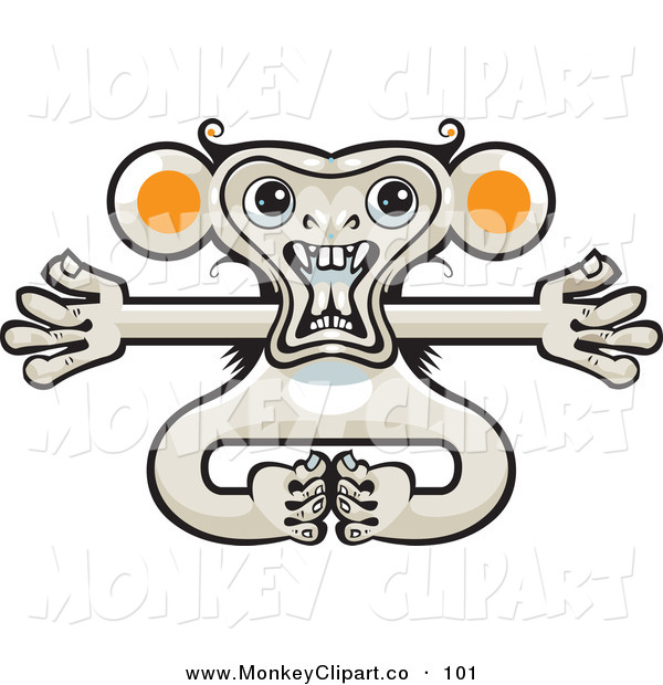 Clip Art Crazy Monkey With