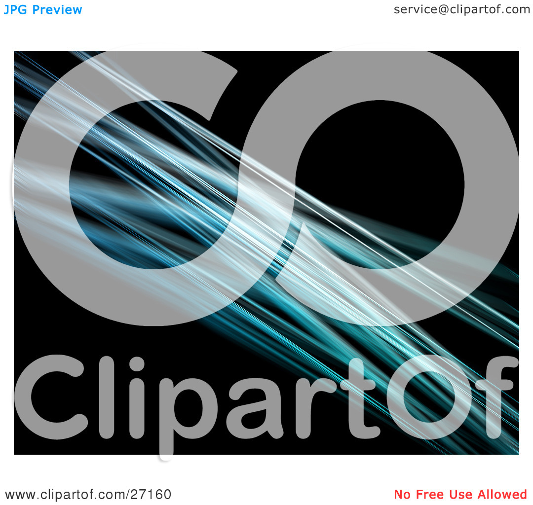 Clipart Illustration Of A Blurred Blue And White Motion Lines Over A