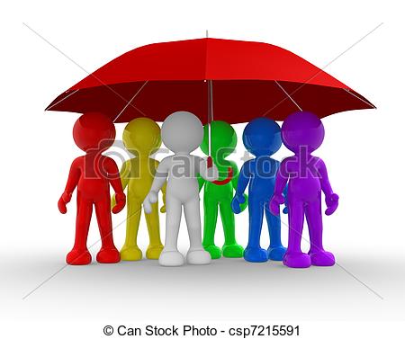 Clipart Of Umbrella   Group Of People Under The Umbrella   This Is A