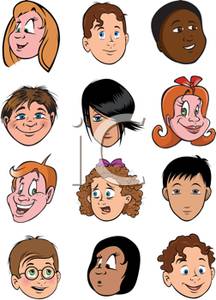 Different Faces Of Different People Clipart Image 