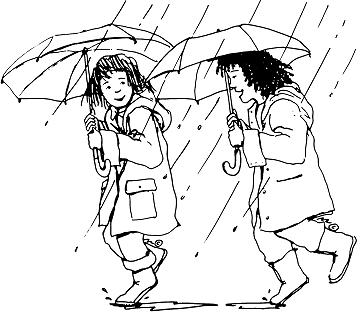 Friends In The Rain   Clip Art Gallery