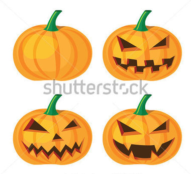               Halloween Pumpkin With Evil Grinning Vector Format