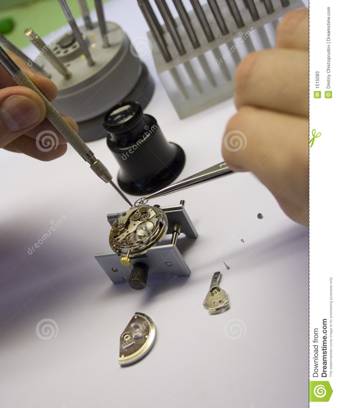 Inside Of A Watch  Repair  Focus On Watch Parts