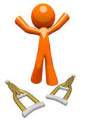 Orange Man Healed And Recovered   Royalty Free Clip Art