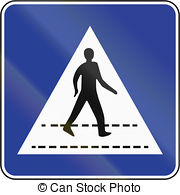 Pedestrian Crossing In Brunei   Bruneian Traffic Sign