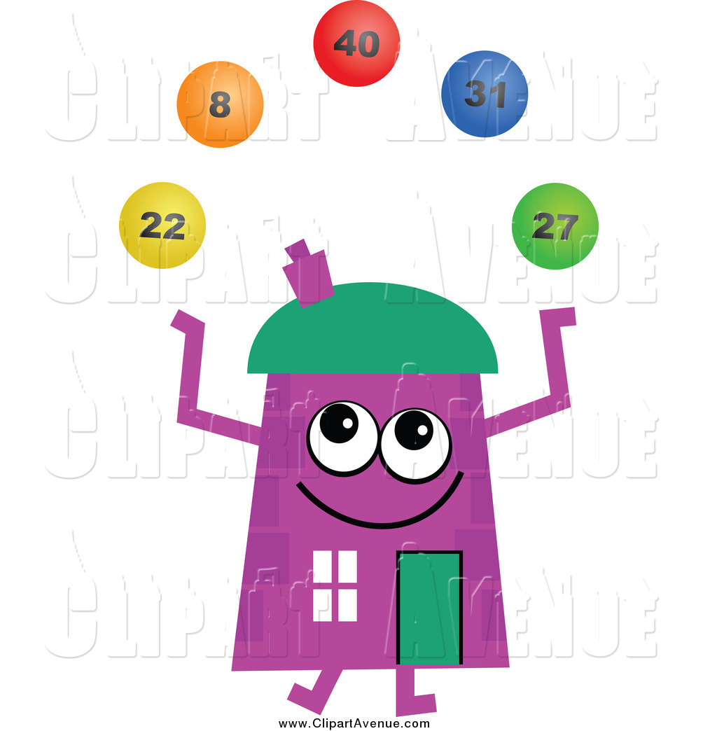 Purple House Juggling Lottery Balls