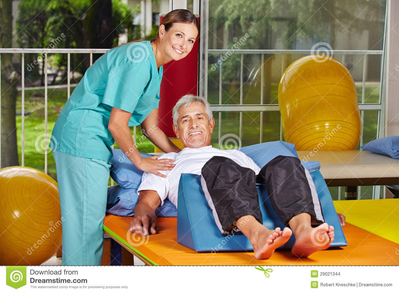 Senior Man Getting Rehab At Stock Images   Image  29021344