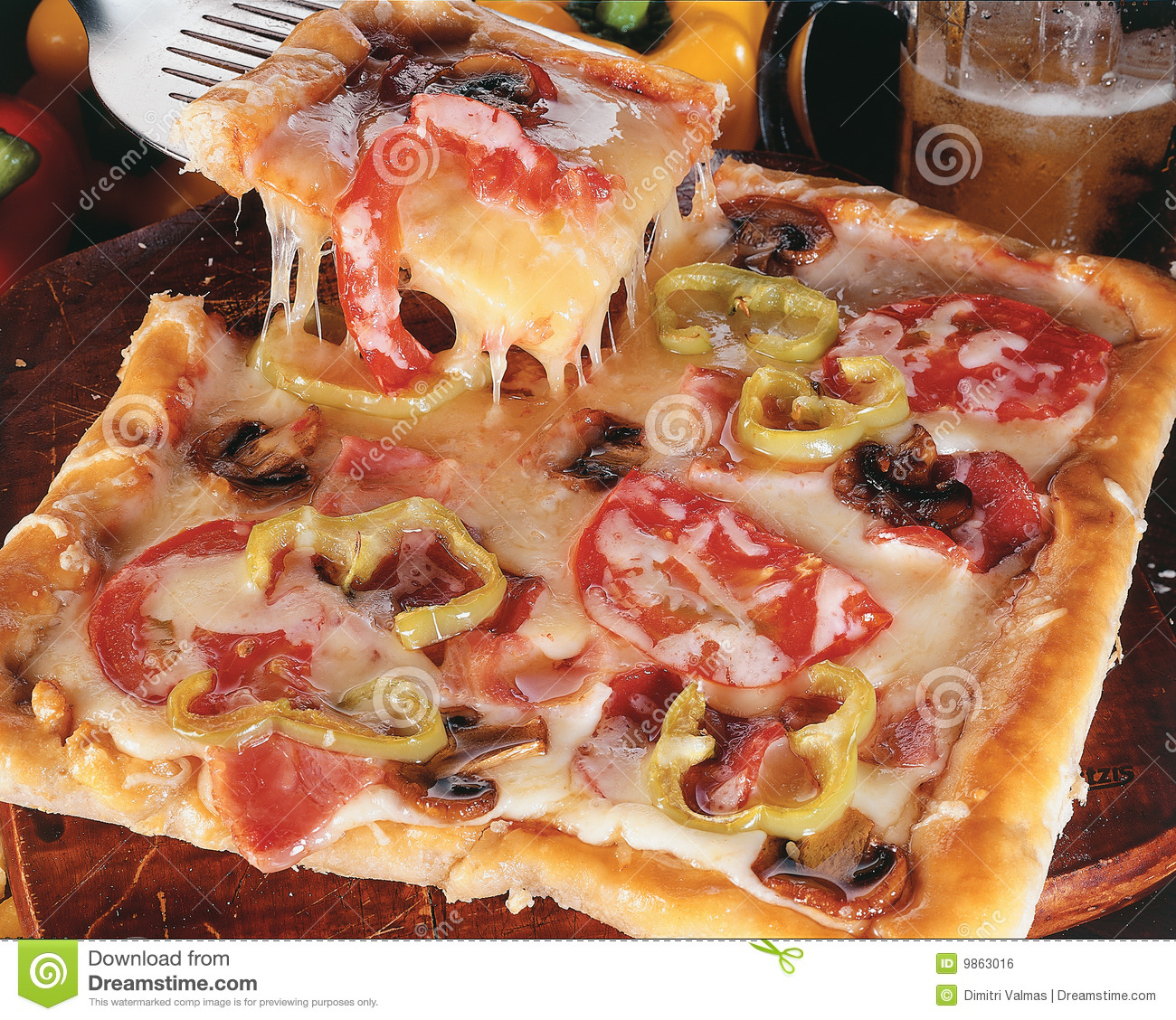 Square Pizza  Royalty Free Stock Image   Image  9863016