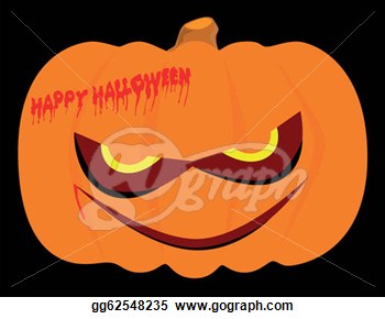 Stock Illustrations   Evil Pumpkin  Stock Clipart Gg62548235