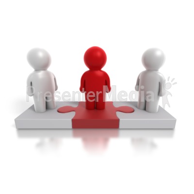 Three Way Puzzle People   Business And Finance   Great Clipart For