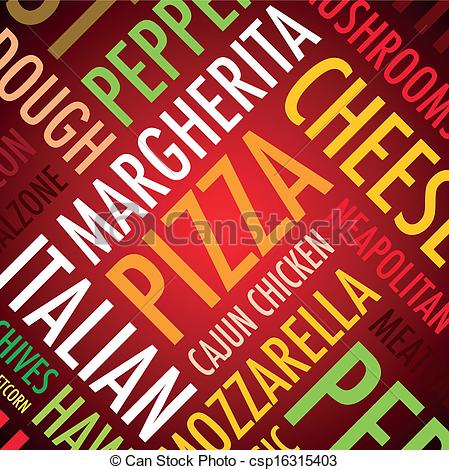 Vector Clipart Of Pizza Background   A Square Pizza Background