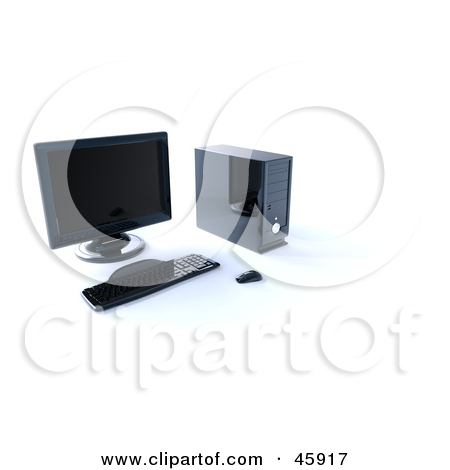 45917 Royalty Free Rf Clipart Illustration Of A Modern Computer Work