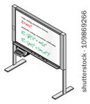 An Electronic Whiteboard With A Printer And Colorful Markers Einstein