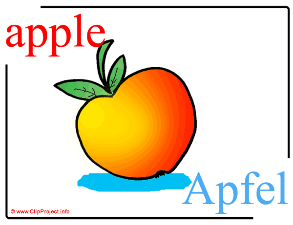 Apple Apfel Englisch Deutsch Bildw Rterbuch F R Kinder Free