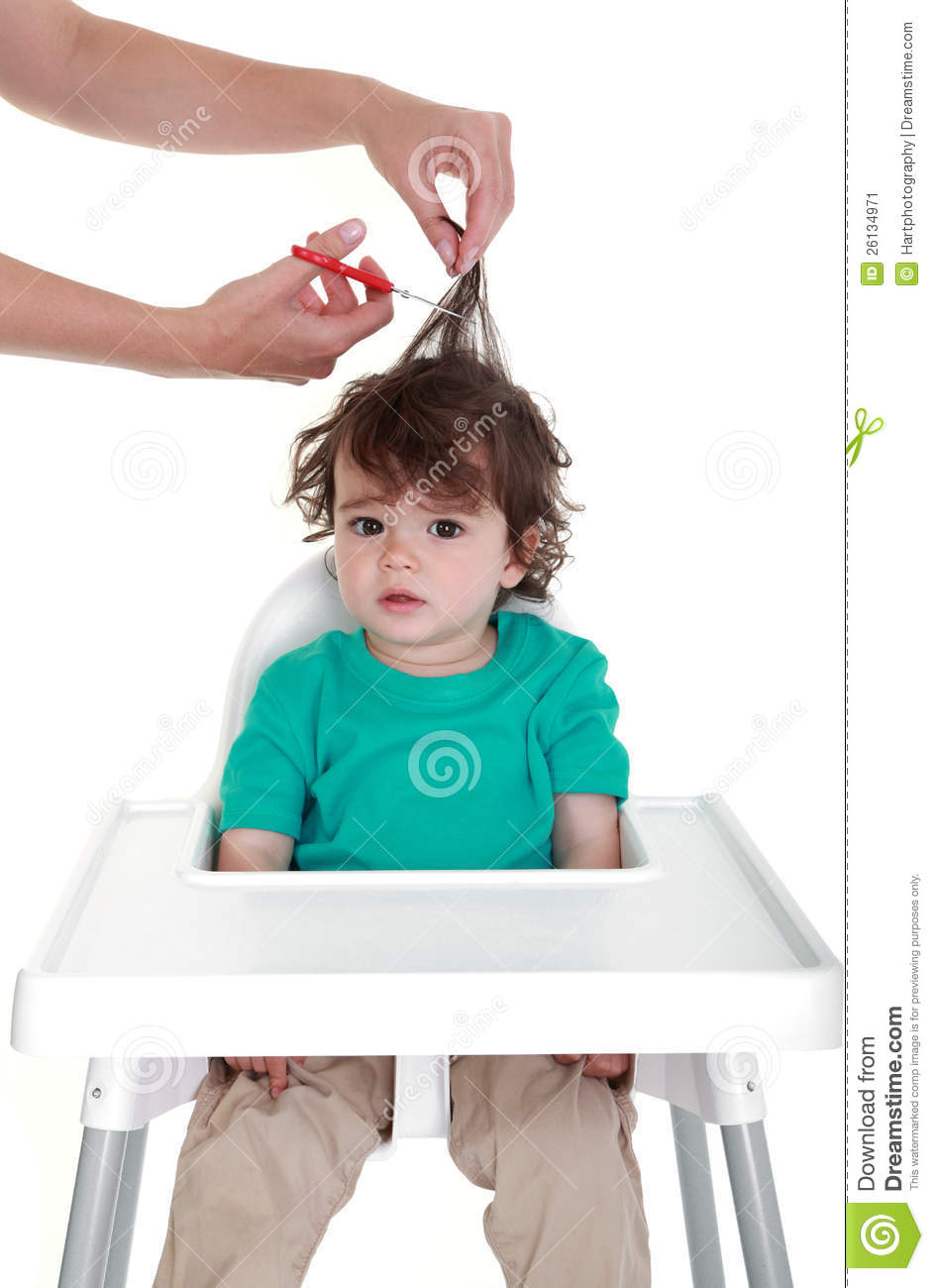 Baby S First Haircut Stock Image   Image  26134971