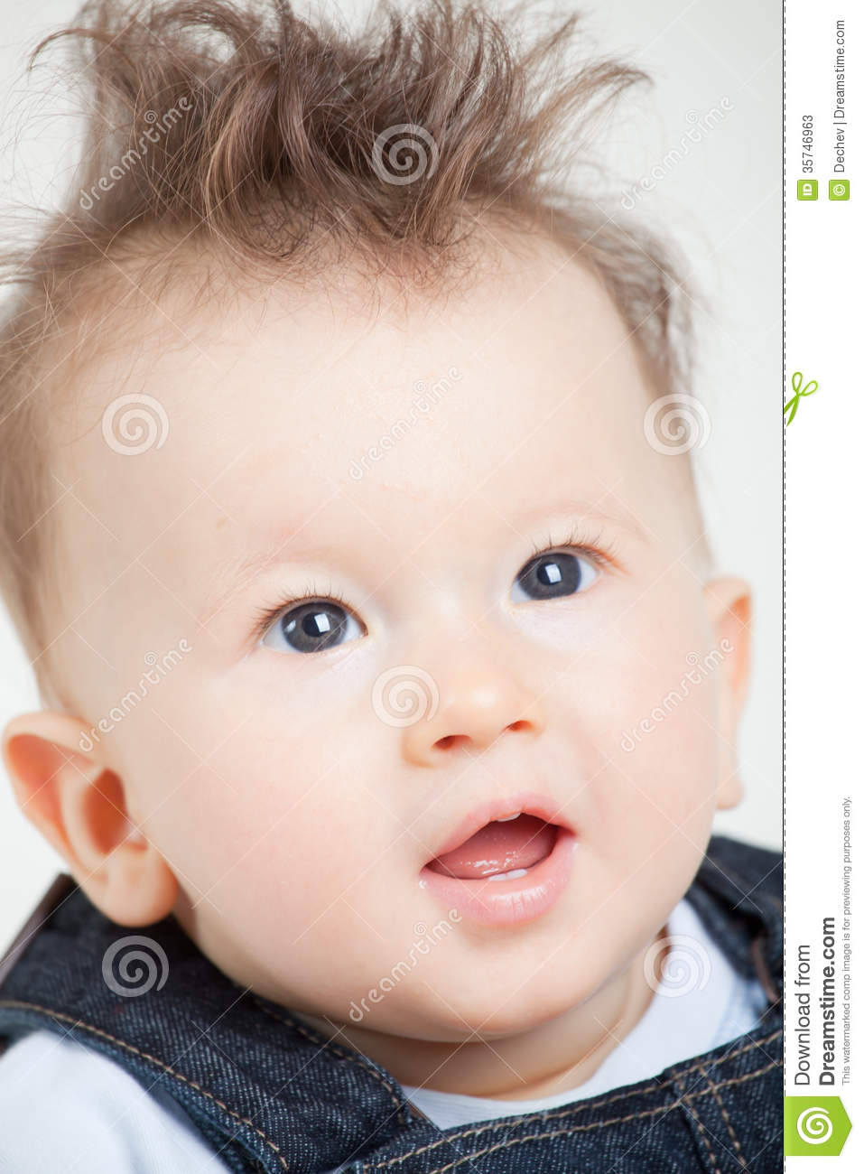 Baby With Fancy Haircut Stock Photos   Image  35746963