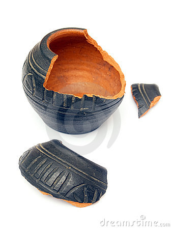 Broken Pottery Stock Image   Image  10443511
