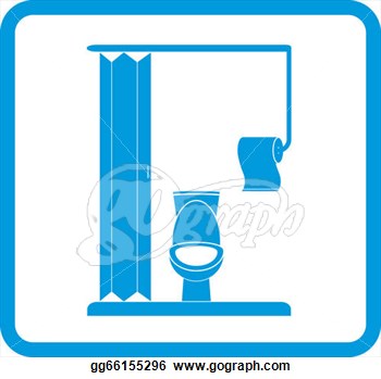 Clipart   Restroom Icon   Pan Toilet Paper  Stock Illustration