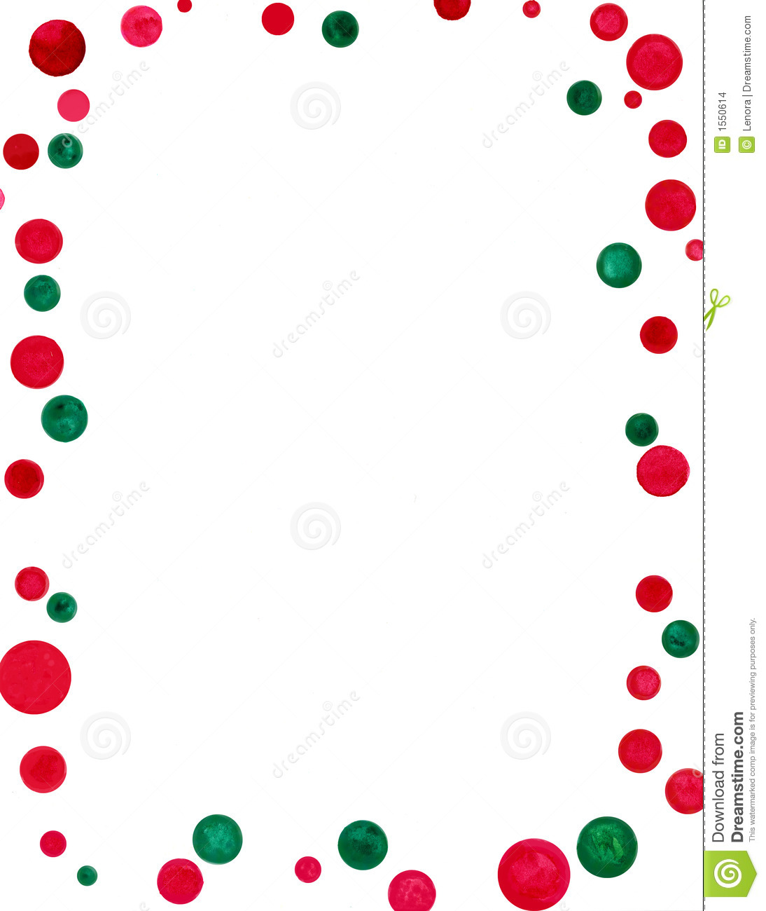 Colorful Polka Dot Border Christmas Polka Dots