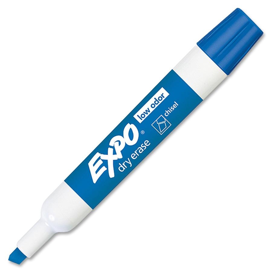 Dry Erase Chisel Point Markers Chisel Marker Point Style   Blue Ink