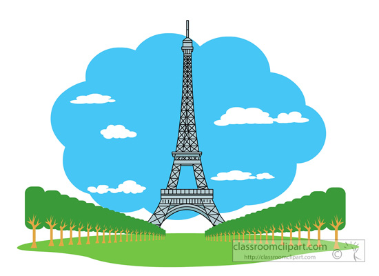 Europe   Eiffel Tower Monument Paris France   Classroom Clipart