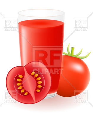Glass Of Tomato Juice Download Royalty Free Vector Clipart  Eps
