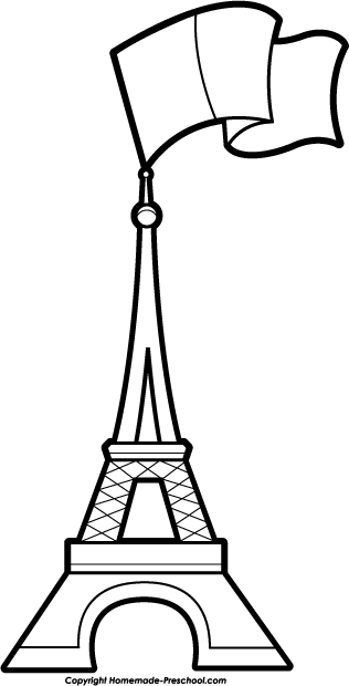 Home   Free Clipart   Eiffel Tower Clipart   Eiffel Tower Flag Top