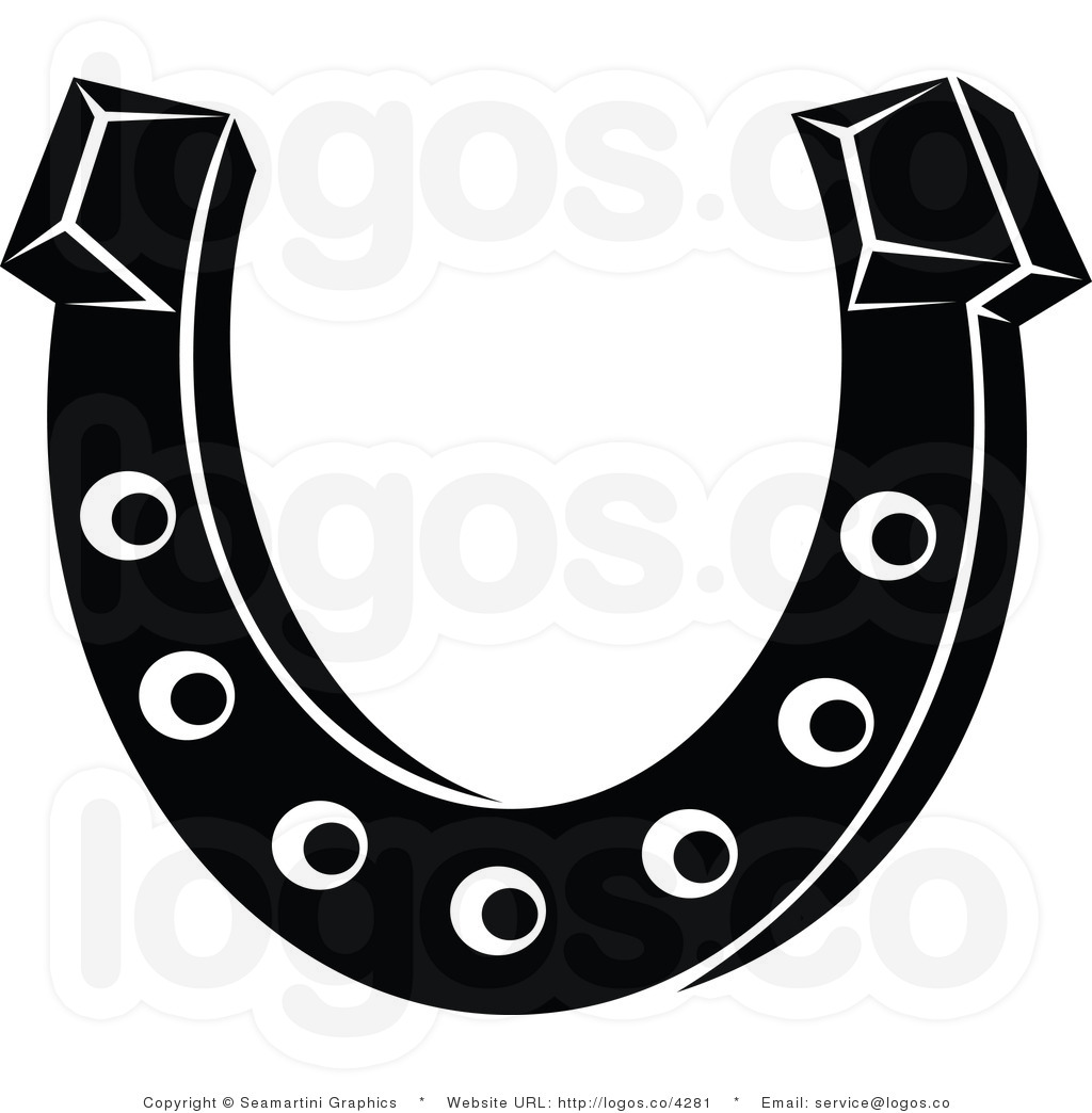 Horse Shoe Clipart Black And White Royalty Free Black Horseshoe Logo    