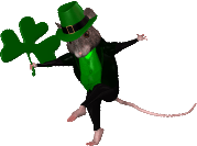 Irish Mouse With Shamrock Doing The Jig