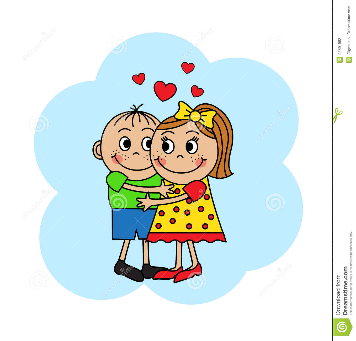More Similar Stock Images Of   Cartoon Couple Hugging Children