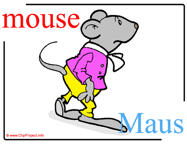 Mouse   Maus   Printable Pictorial English