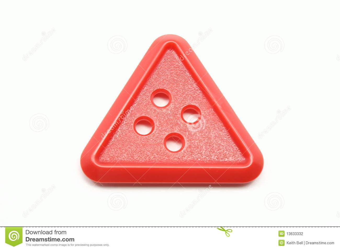Red Triangle Button Stock Photography   Image  13633332