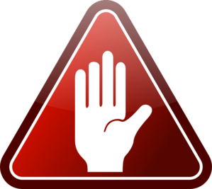 Red Triangle Hand Sign Clip Art At Clker Com   Vector Clip Art Online    
